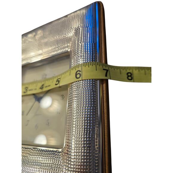 Del Conte Clock Silver Frame Made In Italy - Picture 11 of 12